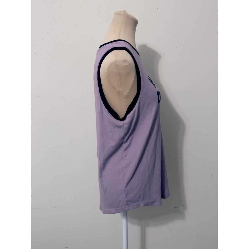Harley-Davidson Women Purple Ribbed Graphic Tank Top Size L Ringer Sleeveless - Picture 3 of 6